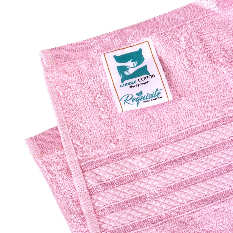 Cuddle Cotton Requisite 100% Cotton Bath Towel, 400 GSM, 70 cm x 147 cm, Blush Pink