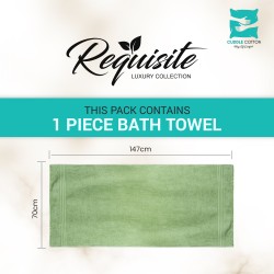 Cuddle Cotton Requisite 100% Cotton Bath Towel, 400 GSM, 70 cm x 147 cm, Emerald Green
