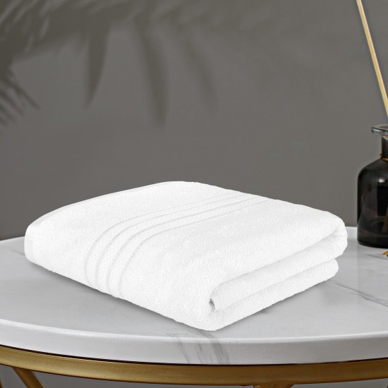 Cuddle Cotton Requisite 100% Cotton Bath Towel, 400 GSM, 70 cm x 147 cm, Opal White Cuddle Cotton Requisite 100% Cotton Bath Towel, 400 GSM, 70 cm x 147 cm, Opal White