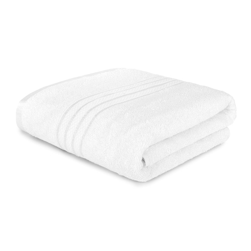 Requisite 100% Cotton Bath Towel, 400 GSM, Ultra Soft, Highly Absorbent, Quick Dry, Plush & Durable (70 x 147) cm Gym Towel Bath Towel for Men & Women Opal White Pack of 1