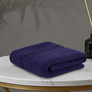 Cuddle Cotton Requisite 100% Cotton Bath Towel, 400 GSM, 70 cm x 147 cm, sapphire Blue