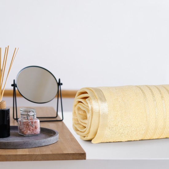 Cuddle Cotton Requisite 100% Cotton Bath Towel, 400 GSM, 70 cm x 147 cm, Sunshine Yellow Cuddle Cotton Requisite 100% Cotton Bath Towel, 400 GSM, 70 cm x 147 cm, Sunshine Yellow