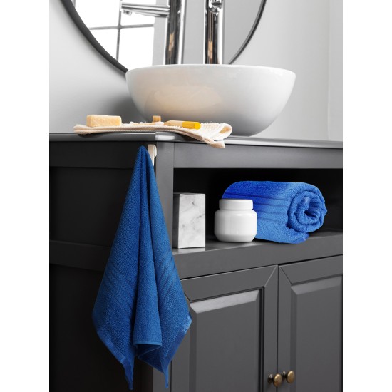Cuddle Cotton Requisite Hand Towel Set of 2, 40 cm x 60 cm, 400 GSM, Azure Blue 100% Cotton Cuddle Cotton Requisite Hand Towel Set of 2, 40 cm x 60 cm, 400 GSM, Azure Blue 100% Cotton