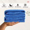 Cuddle Cotton Requisite Hand Towel Set of 2, 40 cm x 60 cm, 400 GSM, Azure Blue 100% Cotton