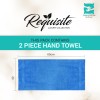 Cuddle Cotton Requisite Hand Towel Set of 2, 40 cm x 60 cm, 400 GSM, Azure Blue 100% Cotton