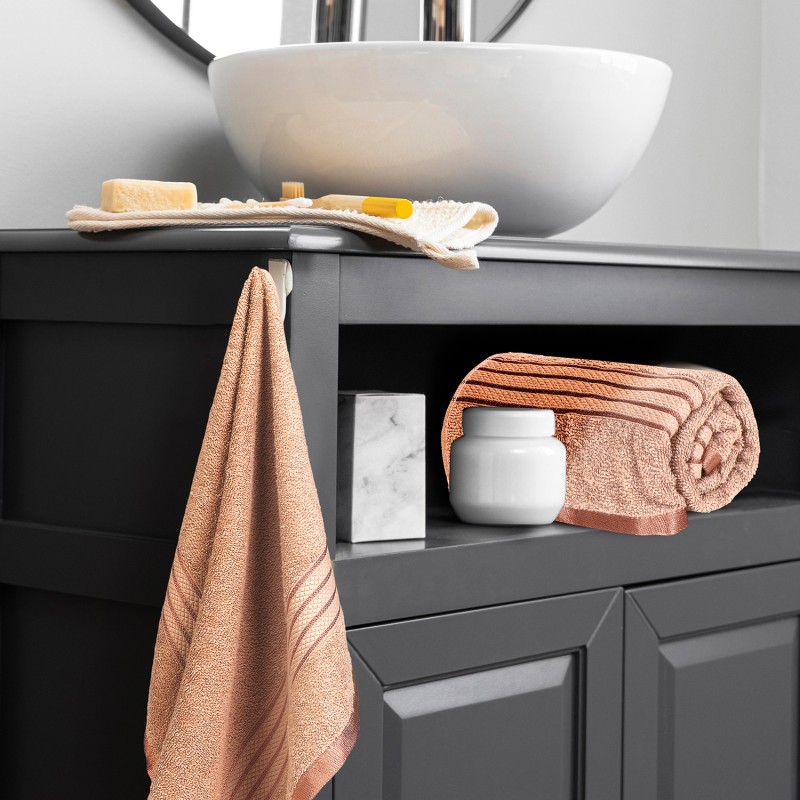 Cuddle Cotton Requisite Hand Towel Set of 2, 40 cm x 60 cm, 400 GSM, Beige Brown 100% Cotton Cuddle Cotton Requisite Hand Towel Set of 2, 40 cm x 60 cm, 400 GSM, Beige Brown 100% Cotton