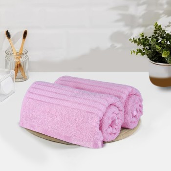 Cuddle Cotton Requisite Hand Towel Set of 2, 40 cm x 60 cm, 400 GSM, Blush Pink 100% Cotton