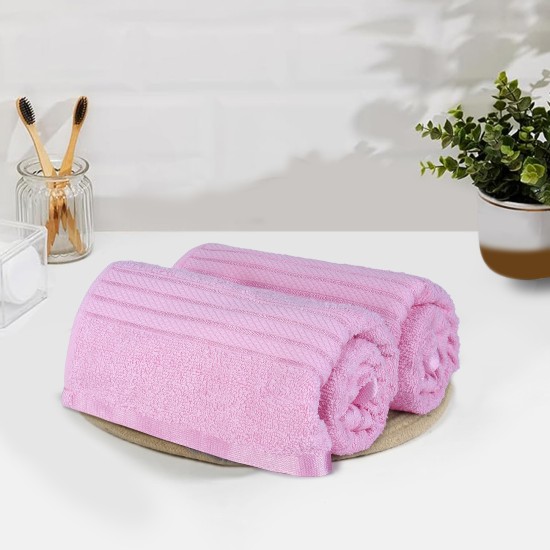 Cuddle Cotton Requisite Hand Towel Set of 2, 40 cm x 60 cm, 400 GSM, Blush Pink 100% Cotton Cuddle Cotton Requisite Hand Towel Set of 2, 40 cm x 60 cm, 400 GSM, Blush Pink 100% Cotton