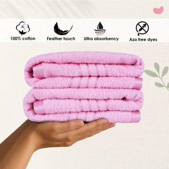 Cuddle Cotton Requisite Hand Towel Set of 2, 40 cm x 60 cm, 400 GSM, Blush Pink 100% Cotton Cuddle Cotton Requisite Hand Towel Set of 2, 40 cm x 60 cm, 400 GSM, Blush Pink 100% Cotton