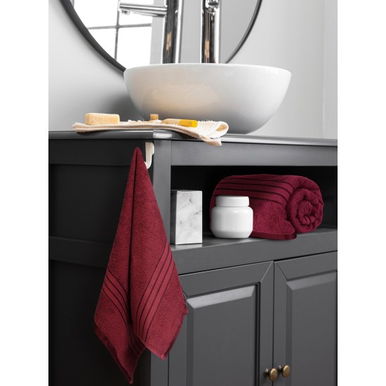 Cuddle Cotton Requisite Hand Towel Set of 2, 40 cm x 60 cm, 400 GSM, Merlot Red 100% Cotton Cuddle Cotton Requisite Hand Towel Set of 2, 40 cm x 60 cm, 400 GSM, Merlot Red 100% Cotton