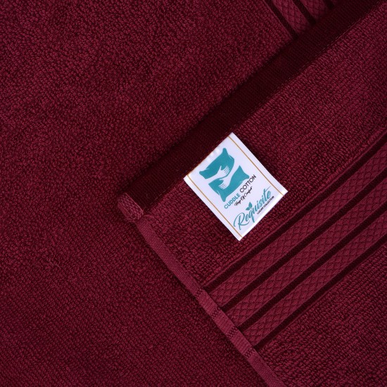 Cuddle Cotton Requisite Hand Towel Set of 2, 40 cm x 60 cm, 400 GSM, Merlot Red 100% Cotton