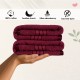 Cuddle Cotton Requisite Hand Towel Set of 2, 40 cm x 60 cm, 400 GSM, Merlot Red 100% Cotton Cuddle Cotton Requisite Hand Towel Set of 2, 40 cm x 60 cm, 400 GSM, Merlot Red 100% Cotton