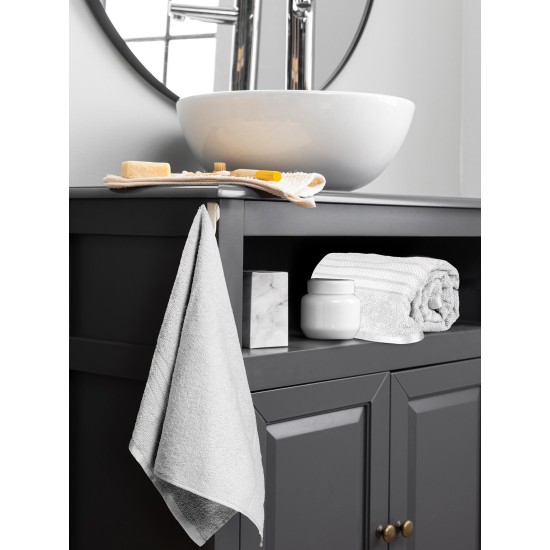 Cuddle Cotton Requisite Hand Towel Set of 2, 40 cm x 60 cm, 400 GSM, Opal White 100% Cotton Cuddle Cotton Requisite Hand Towel Set of 2, 40 cm x 60 cm, 400 GSM, Opal White 100% Cotton