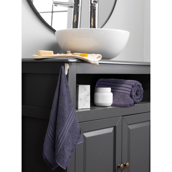 Cuddle Cotton Requisite Hand Towel Set of 2, 40 cm x 60 cm, 400 GSM, Sleek Grey 100% Cotton