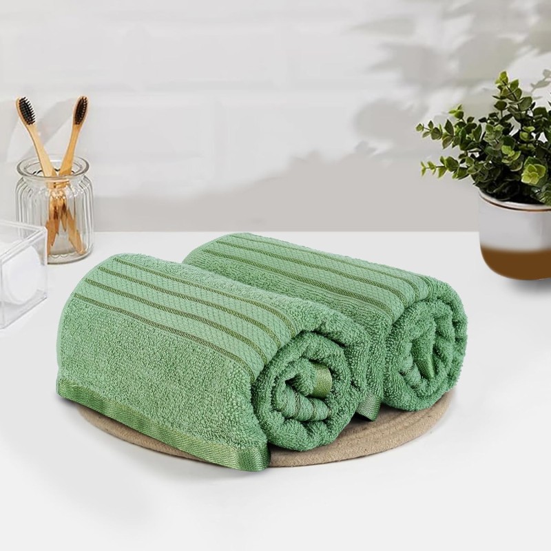 Requisite 100% Cotton Hand Towel Set – Ultra-Soft, Highly Absorbent, Quick-Dry Towels for Bathroom, Gym, Spa and Kitchen – (40x60 cm) Pack of 2