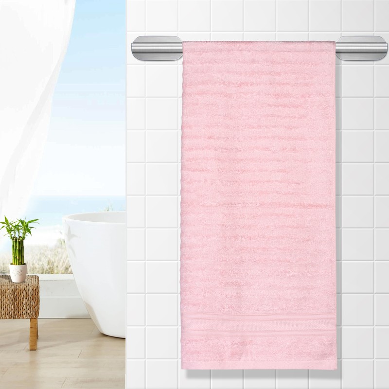 Cuddle Cotton Elite Bath Towel, 75 x 150 cm, 580 GSM, Wave Design, Blossom Pink Cuddle Cotton Elite Bath Towel, 75 x 150 cm, 580 GSM, Wave Design, Blossom Pink