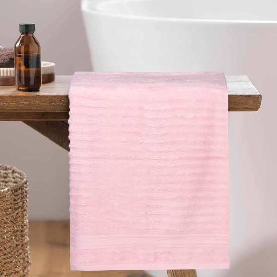 Cuddle Cotton Elite Bath Towel, 75 x 150 cm, 580 GSM, Wave Design, Blossom Pink Cuddle Cotton Elite Bath Towel, 75 x 150 cm, 580 GSM, Wave Design, Blossom Pink