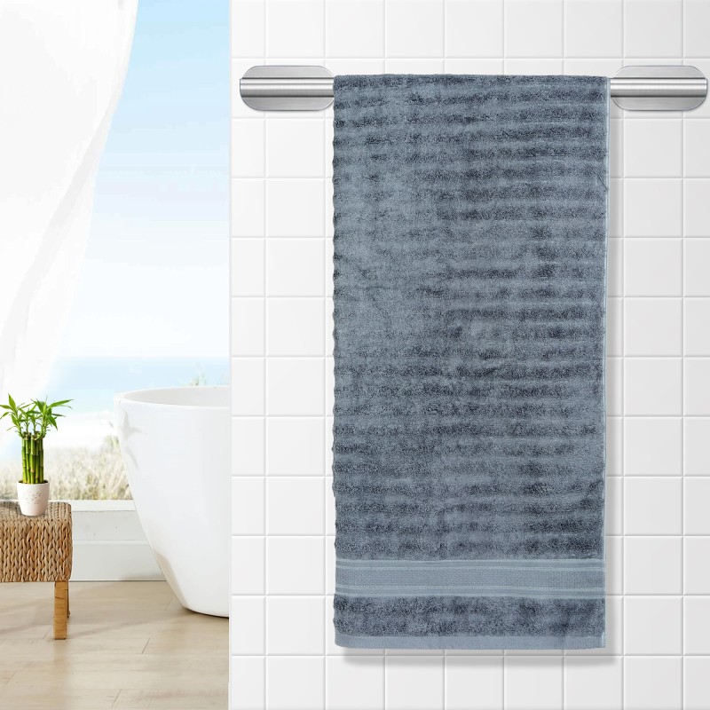 Cuddle Cotton Elite Bath Towel, 75 x 150 cm, 580 GSM, Wave Design, Carbon Grey Cuddle Cotton Elite Bath Towel, 75 x 150 cm, 580 GSM, Wave Design, Carbon Grey
