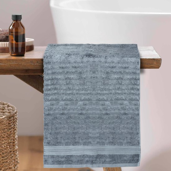Cuddle Cotton Elite Bath Towel, 75 x 150 cm, 580 GSM, Wave Design, Carbon Grey Cuddle Cotton Elite Bath Towel, 75 x 150 cm, 580 GSM, Wave Design, Carbon Grey