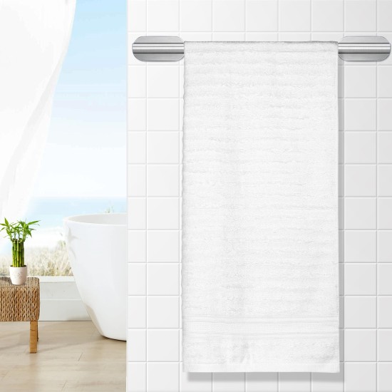 Cuddle Cotton Elite Bath Towel, 75 x 150 cm, 580 GSM, Wave Design, Ivory White Cuddle Cotton Elite Bath Towel, 75 x 150 cm, 580 GSM, Wave Design, Ivory White