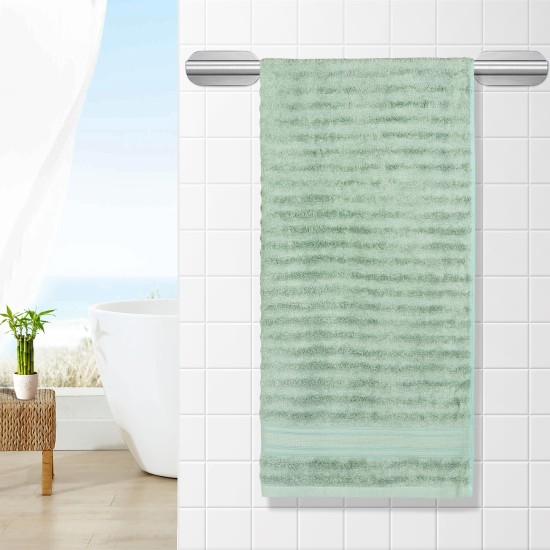 Cuddle Cotton Elite Bath Towel, 75 x 150 cm, Wave Design, Saga Green