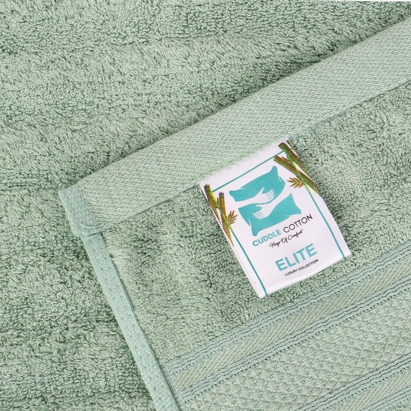 Cuddle Cotton Elite Bath Towel, 75 x 150 cm, Wave Design, Saga Green Cuddle Cotton Elite Bath Towel, 75 x 150 cm, Wave Design, Saga Green