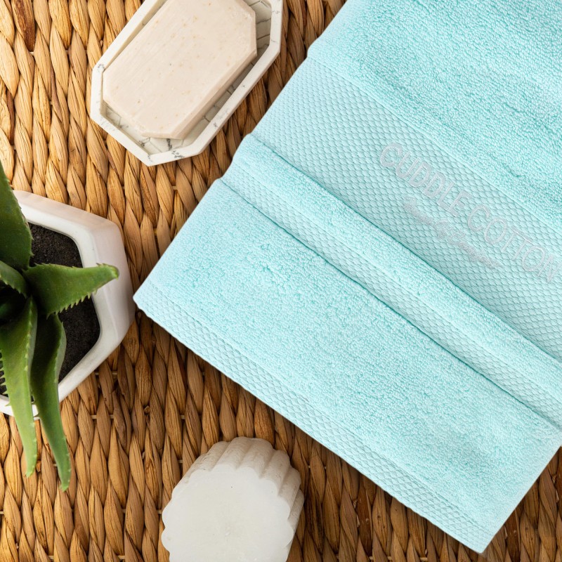 Cuddle Cotton Regalia Zero Twist Bath Towel, 600 GSM, 75 cm x 150 cm, Arctic Blue Cuddle Cotton Regalia Zero Twist Bath Towel, 600 GSM, 75 cm x 150 cm, Arctic Blue