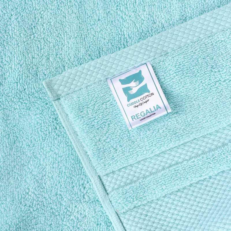 Cuddle Cotton Regalia Zero Twist Bath Towel, 600 GSM, 75 cm x 150 cm, Arctic Blue