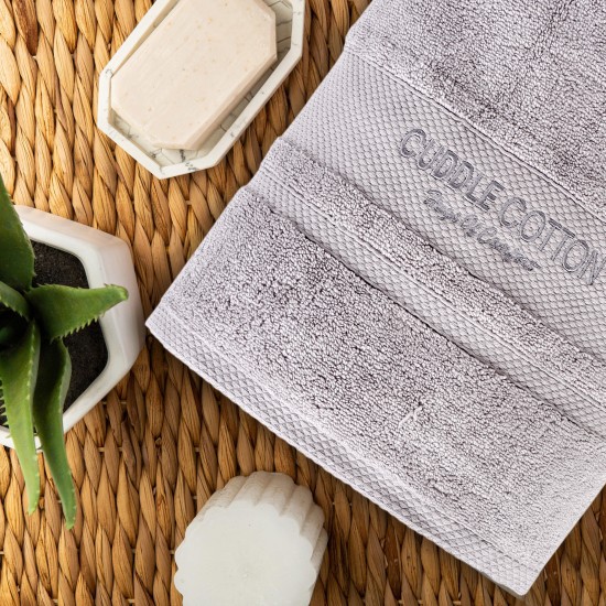 Cuddle Cotton Regalia Zero Twist Bath Towel, 600 GSM, 75 cm x 150 cm, Dove Grey Cuddle Cotton Regalia Zero Twist Bath Towel, 600 GSM, 75 cm x 150 cm, Dove Grey