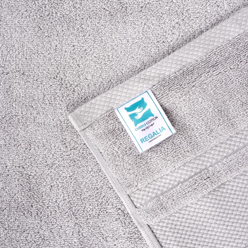 Cuddle Cotton Regalia Zero Twist Bath Towel, 600 GSM, 75 cm x 150 cm, Dove Grey Cuddle Cotton Regalia Zero Twist Bath Towel, 600 GSM, 75 cm x 150 cm, Dove Grey