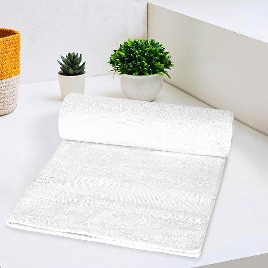 Cuddle Cotton Regalia Zero Twist Bath Towel, 600 GSM, 75 cm x 150 cm, Pearl White Cuddle Cotton Regalia Zero Twist Bath Towel, 600 GSM, 75 cm x 150 cm, Pearl White