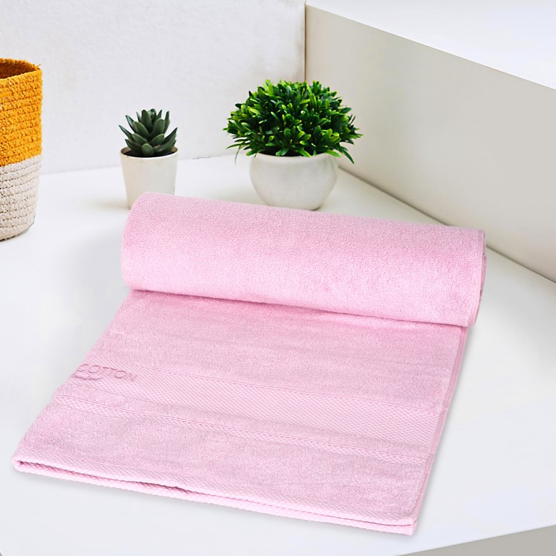 Cuddle Cotton Regalia Zero Twist Bath Towel, 600 GSM, 75 cm x 150 cm, Rose Pink Cuddle Cotton Regalia Zero Twist Bath Towel, 600 GSM, 75 cm x 150 cm, Rose Pink