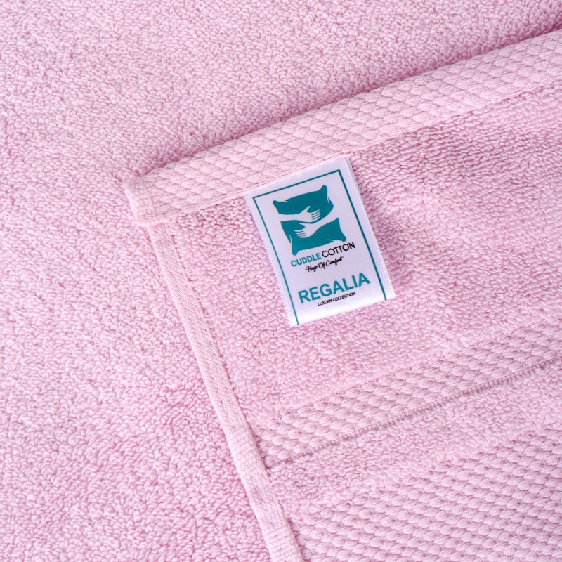 Cuddle Cotton Regalia Zero Twist Bath Towel, 600 GSM, 75 cm x 150 cm, Rose Pink Cuddle Cotton Regalia Zero Twist Bath Towel, 600 GSM, 75 cm x 150 cm, Rose Pink
