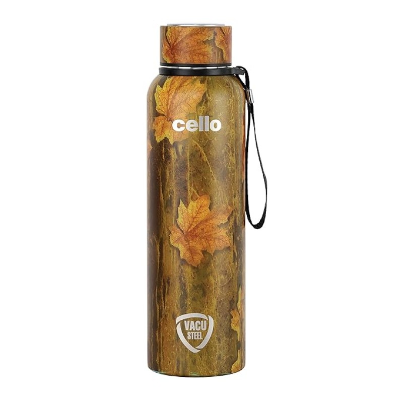 Cello Duro Tuff Steel Series- Duro Deezee Kent Double Walled Stainless Steel Water Bottle with Durable DTP Coating, 900ml, Copper Cello Duro Tuff Steel Series- Duro Deezee Kent Double Walled Stainless Steel Water Bottle with Durable DTP Coating, 900ml, Copper