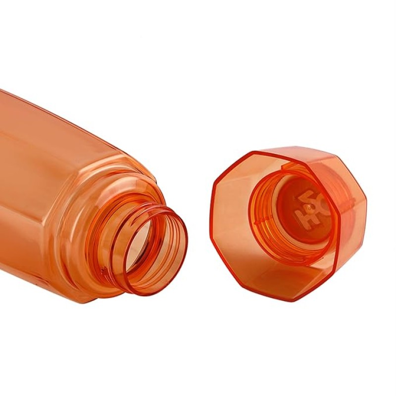 Cello H2O Octa 1 Litre Water Bottle, Orange - Plastic Cello H2O Octa 1 Litre Water Bottle, Orange - Plastic
