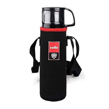 Cello Instyle Stainless Steel Double Walled Flask with Thermal Jacket, Hot and Cold, 750ml, 1 Unit, Silver Cello Instyle Stainless Steel Double Walled Flask with Thermal Jacket, Hot and Cold, 750ml, 1 Unit, Silver