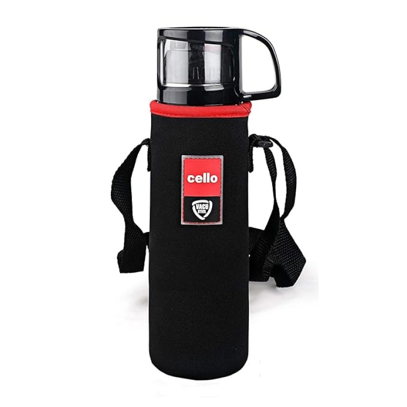 Cello Instyle Stainless Steel Double Walled Flask with Thermal Jacket, Hot and Cold, 750ml, 1 Unit, Silver Cello Instyle Stainless Steel Double Walled Flask with Thermal Jacket, Hot and Cold, 750ml, 1 Unit, Silver