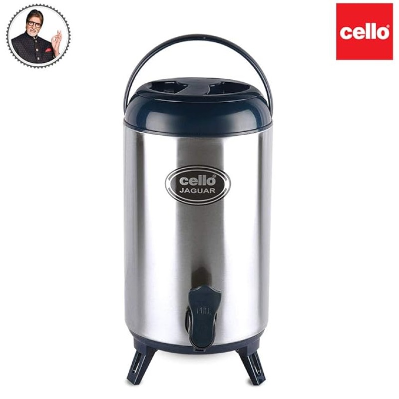 Cello Jaguar Stainless Steel Double Walled Water Jug, Hot and Cold, 4000ml, 1 Unit Cello Jaguar Stainless Steel Double Walled Water Jug, Hot and Cold, 4000ml, 1 Unit