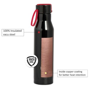 Cello Maestro Thermosteel Flask, 550ml, Black | 24 Hours Hot and Cold Stainless Steel Bottle� Cello Maestro Thermosteel Flask, 550ml, Black | 24 Hours Hot and Cold Stainless Steel Bottle�