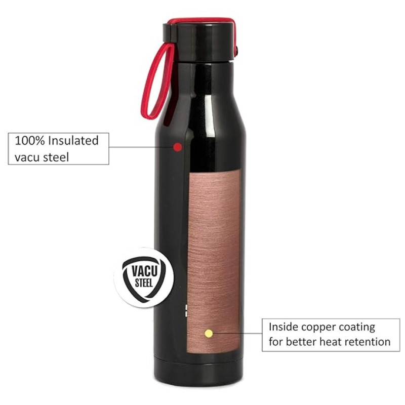 Cello Maestro Thermosteel Flask, 550ml, Black | 24 Hours Hot and Cold Stainless Steel Bottle� Cello Maestro Thermosteel Flask, 550ml, Black | 24 Hours Hot and Cold Stainless Steel Bottle�