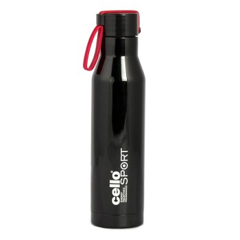Cello Maestro Thermosteel Flask, 550ml, Black | 24 Hours Hot and Cold Stainless Steel Bottle�