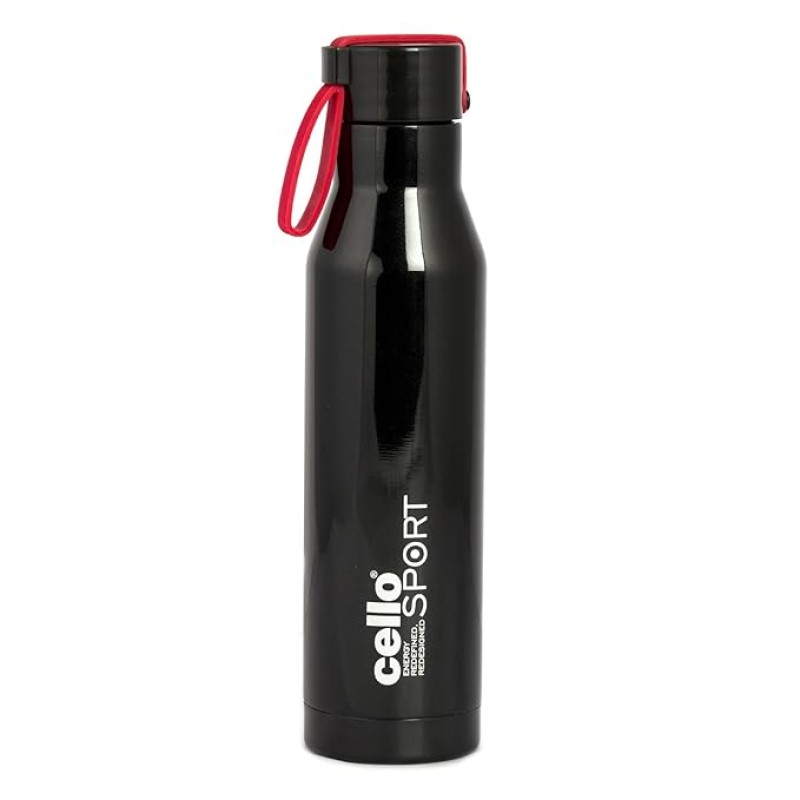 Cello Maestro Thermosteel Flask, 550ml, Black | 24 Hours Hot and Cold Stainless Steel Bottle� Cello Maestro Thermosteel Flask, 550ml, Black | 24 Hours Hot and Cold Stainless Steel Bottle�
