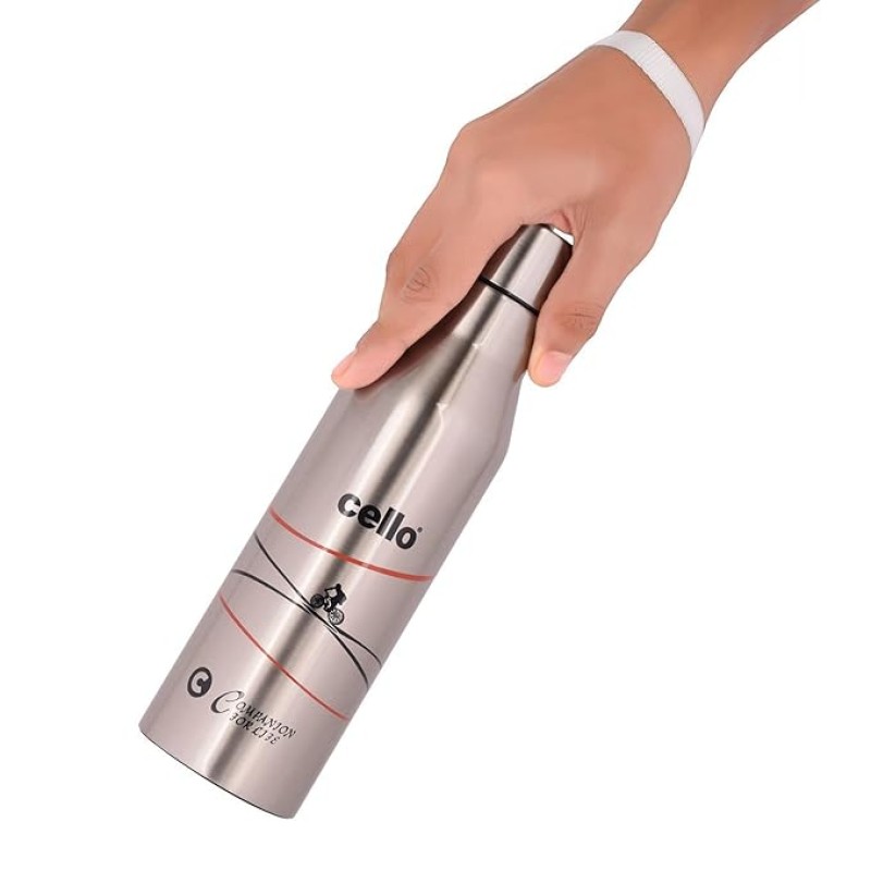 Cello Refresh Stainless Steel Bottle, 500ml, Set of 1, Silver Cello Refresh Stainless Steel Bottle, 500ml, Set of 1, Silver