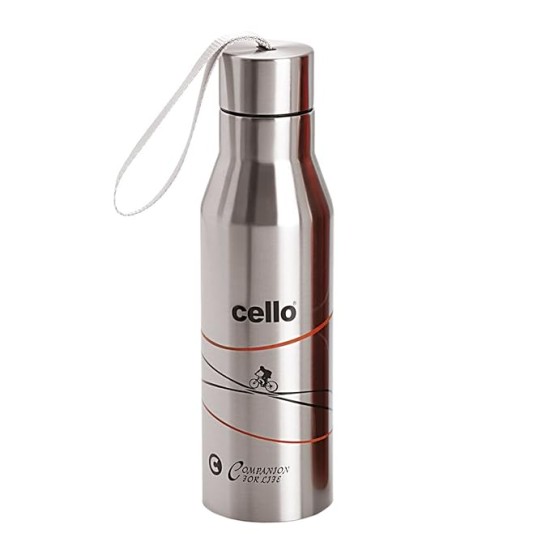 Cello Refresh Stainless Steel Bottle, 500ml, Set of 1, Silver