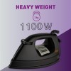 USHA EI 3710 Primora 2 KG Heavy Weight Dry Iron| 1100W| Non-stick Dual Coated Sole Plate For Easy Gliding & Long Life| 1.8 m Long Cord| Dual Layer Safety | 2 Years Warranty