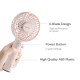 Geek Aire GF1 Portable Fan | 1 Year Warranty | 2600 mAh Battery, Mini Fan Portable, Rechargeable Fan, Mini Fan, Charging Fan, Hand Fan, Table Fan, High Speed, USB Fan with 3 Speed Options (Pink-4In)