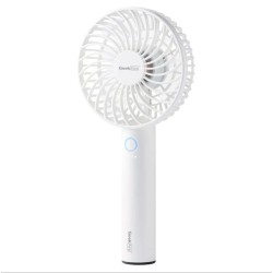 Geek Aire GF1 Portable Fan | 1 Year Warranty | 2600 mAh Battery, Mini Fan Portable, Rechargeable Fan, Mini Fan, Charging Fan, Hand Fan, Table Fan, High Speed, USB Fan with 3 Speed Options -WHITE