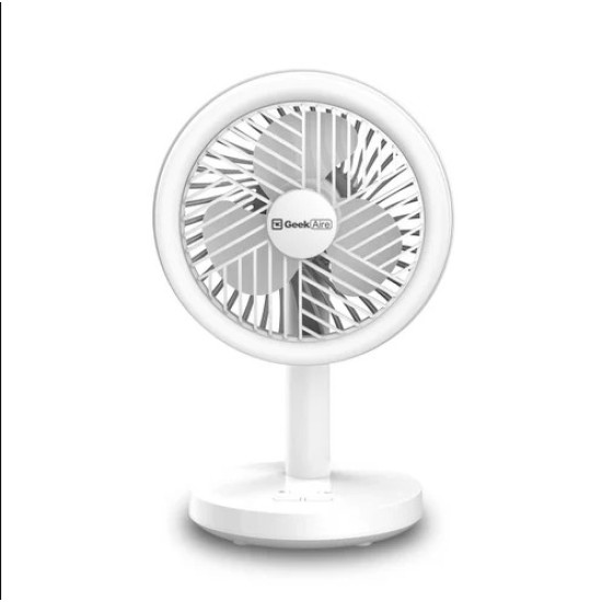 Geek Aire GF11 Portable Fan, 3 Adjustable Wind Speeds , White 2-IN-1