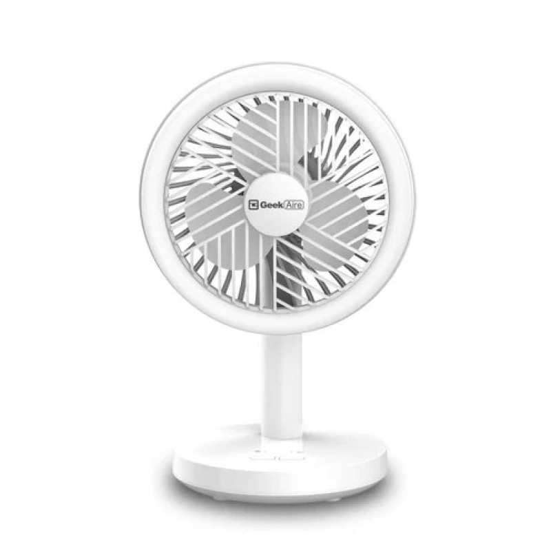 Geek Aire GF11 Portable Fan, 3 Adjustable Wind Speeds , White 2-IN-1 Geek Aire GF11 Portable Fan, 3 Adjustable Wind Speeds , White 2-IN-1