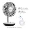 Geek Aire GF5 Portable fan | 1 Year Warranty | Table fan High Speed | 5200 mAh Battery | Rechargeable fan, Mini fan, Charging fan, Hand fan, High Speed, USB fan (White - 6 Inch)
